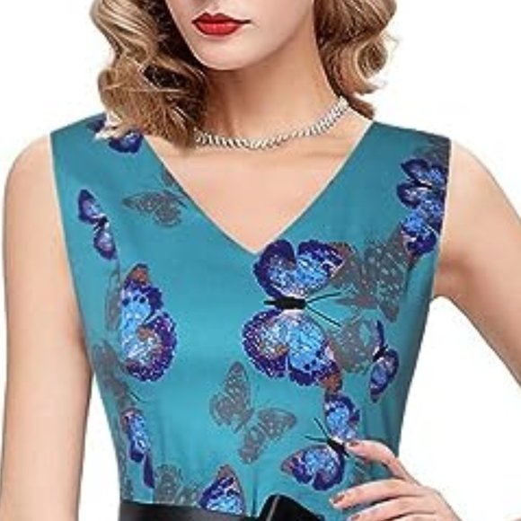 IHOT Retro Butterfly Swing A-Line Garden Party Tea Dress  🦋  NEW!!! - Picture 3 of 10